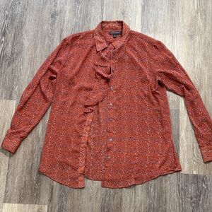 Banana Republic Patterned Button Down Shirt M
